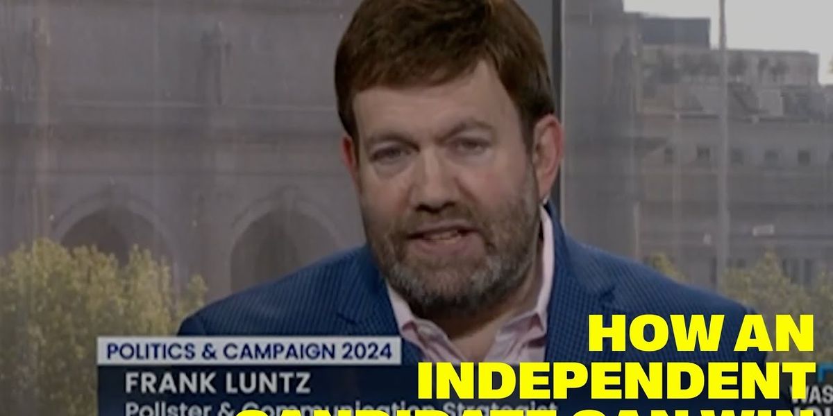 Frank Luntz on CSPAN Independent candidate could crack 30 threshold